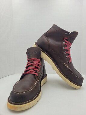 Danner Womens 9.5 Bull Run Moc Toe Brown Leather 6” Work Boots USA Classic 15575